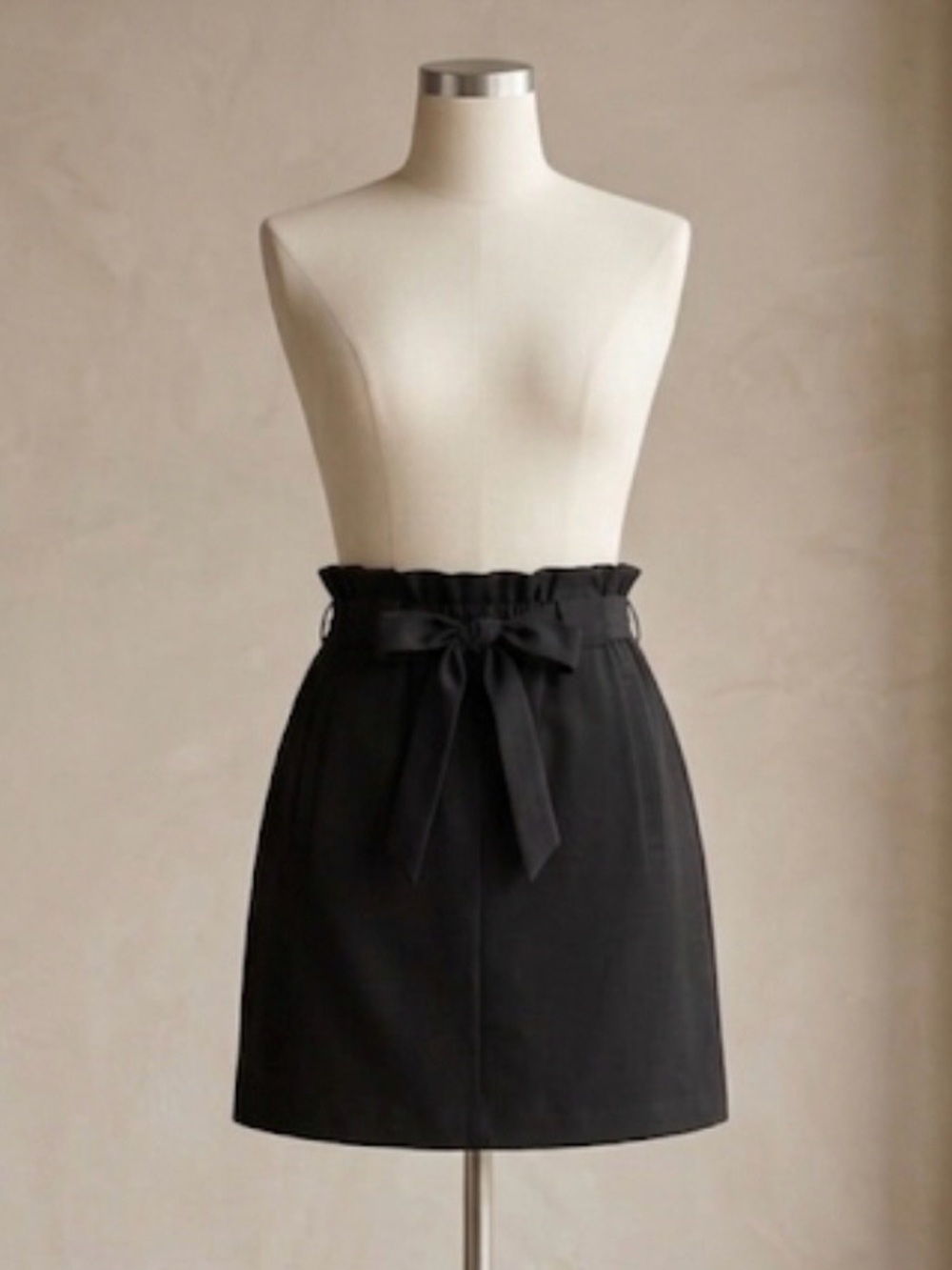Reitmans Black Paperbag Waist Tie Pencil Skirt